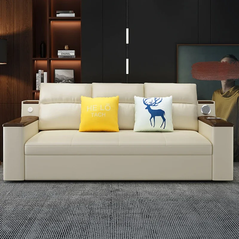 أريكة كرسي جلدية قابلة للطي مقاوم للماء أرائك غرفة المعيشة كسول سرير أوروبا مقعد الحب الحديث Divani Da Soggiorno أثاث المنزل