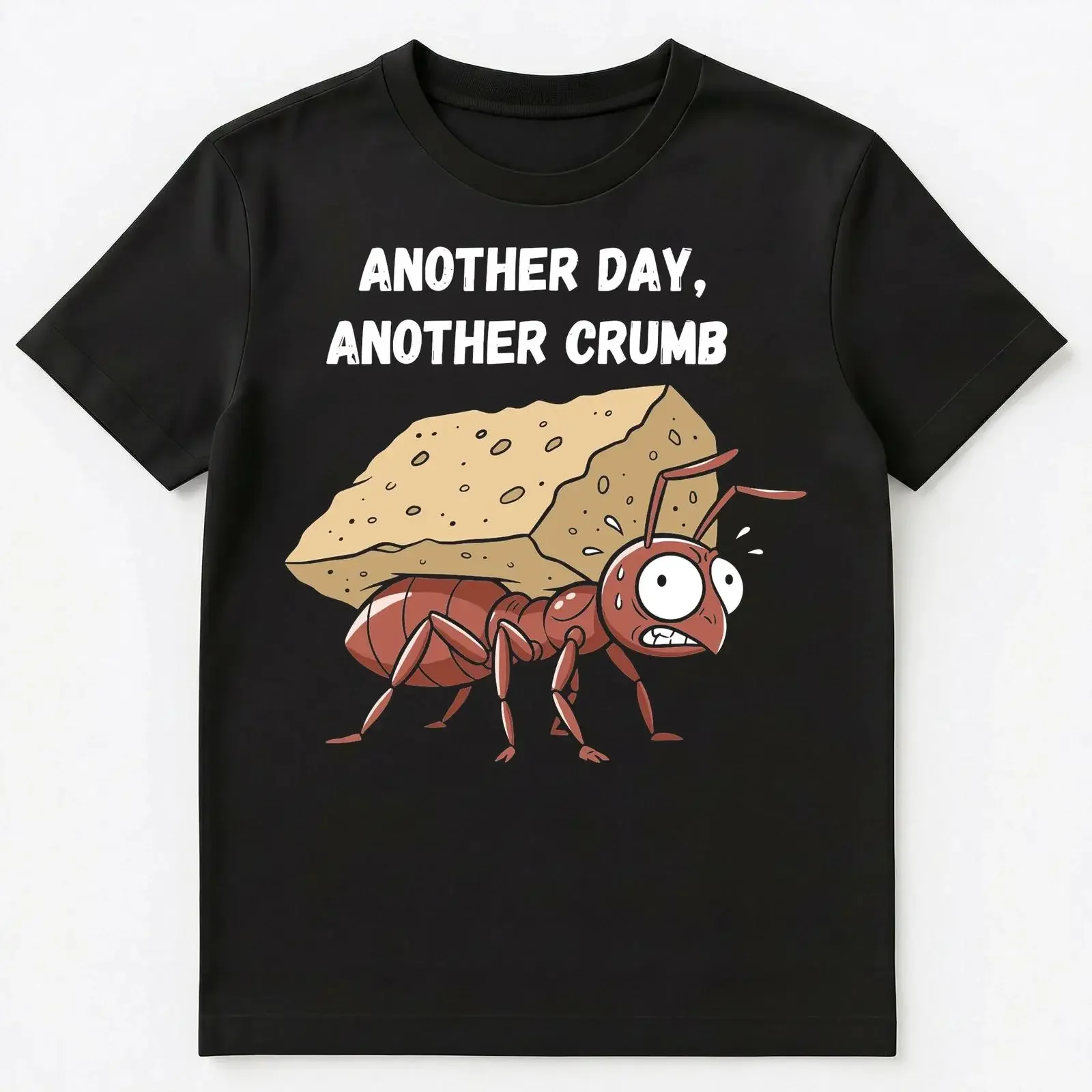 Daily Grinder Ant Crumb Struggle Work Humor T Shirt vintage Washed designer clothes Top For Everyday Wear Stylish Versatile