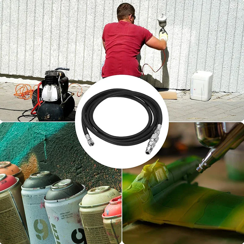 Imagem -06 - Mangueira de Escova de ar Pés Mangueira de ar Trançada de Nylon Mangueira de Escova de ar Extremidades de Adaptador de Mangueira de para Máquina de Pintura de Escova de ar