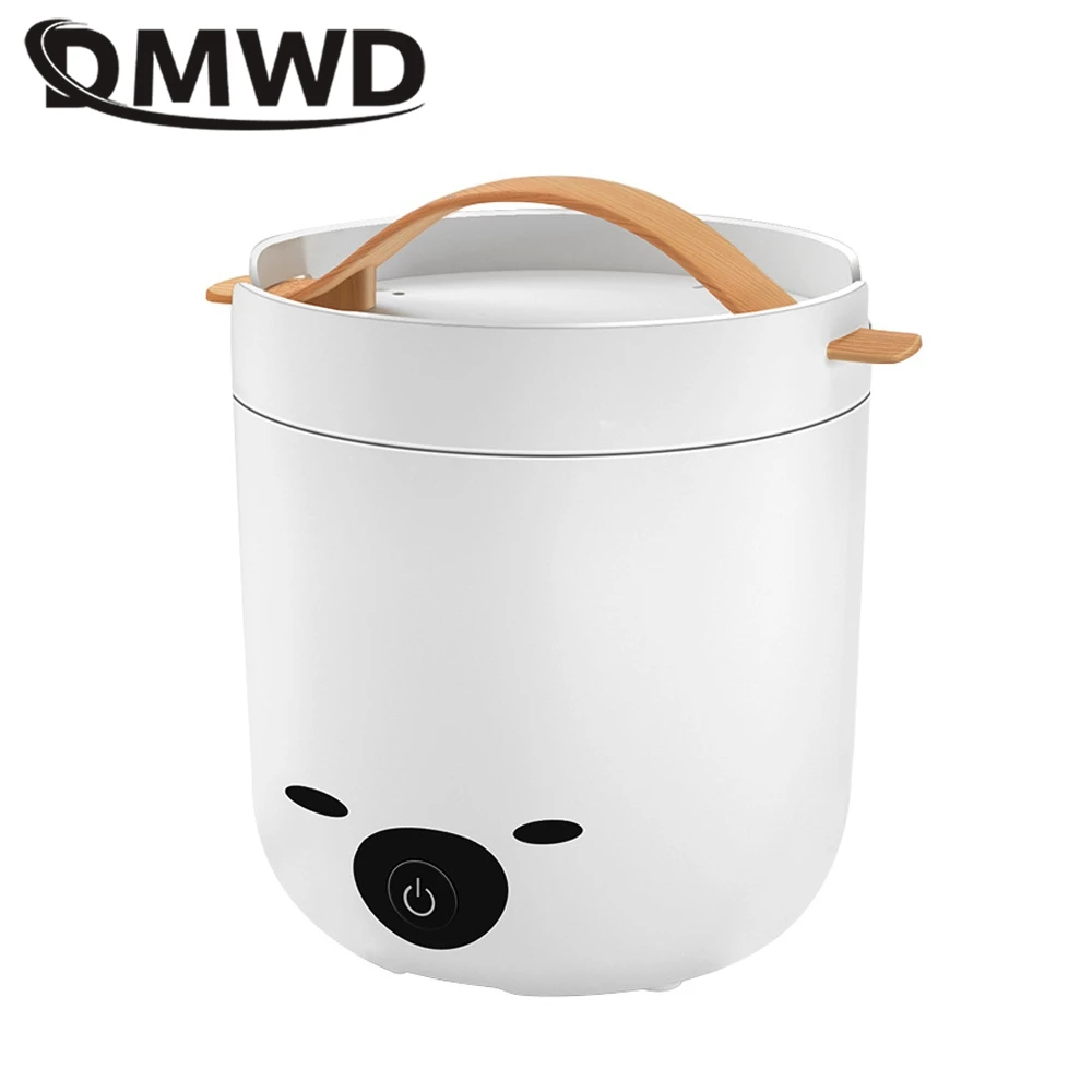 DMWD 1.3L Rice Cooker Electric Lunch Box Heating Machine Office Wamer Food Steamer Heater Cooking Container Breakfast Maker 220V