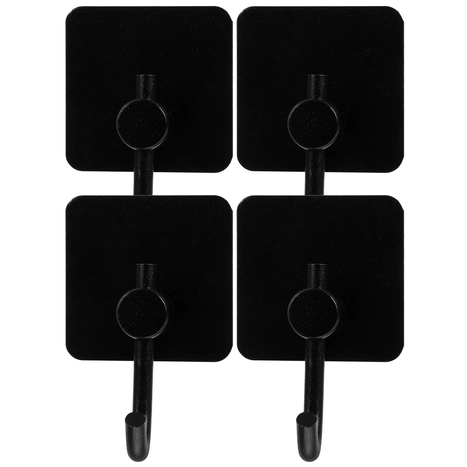 4Pcs Stylish Stainless Steel Sticky Wall Hooks Waterproof Rust Resistant for Bathroom Kitchen Shower Towels Robes Coats Hats