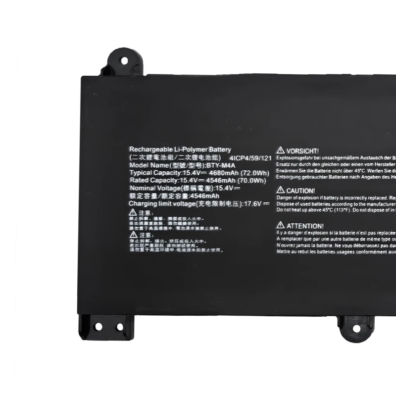 BTY-M4A 15.4V 72Wh 4680mAh بطارية الكمبيوتر المحمول ل 14 A13VF A12MT A13MT A13VG A1VGG 14 EVO B12M B13M