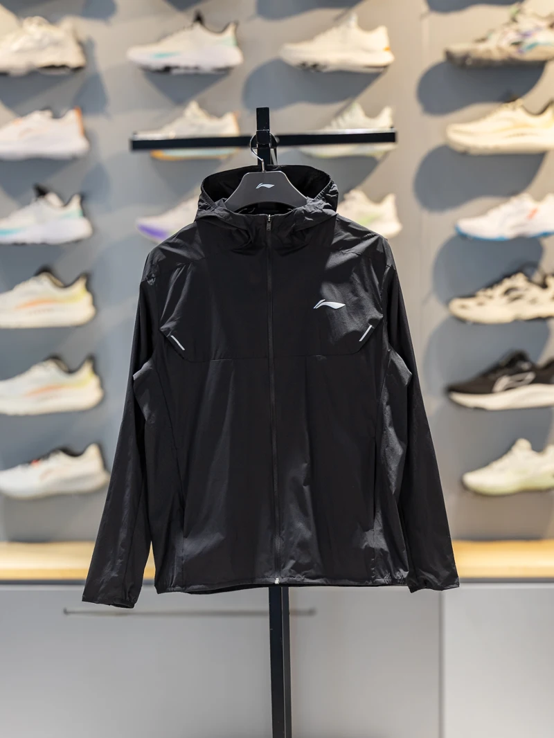  Men's Running Windbreaker Long Sleeve Reflective Woven UV Protection Jacket Standard Fit Spring 2026 AFDW453