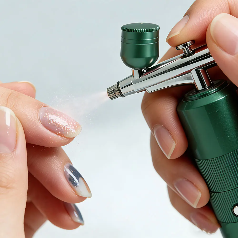 

Аэрограф для ногтей с компрессором, портативный компрессор для ногтей с аэрографом для дизайна ногтей, рисования, ремесел, компрессор для аэрографа