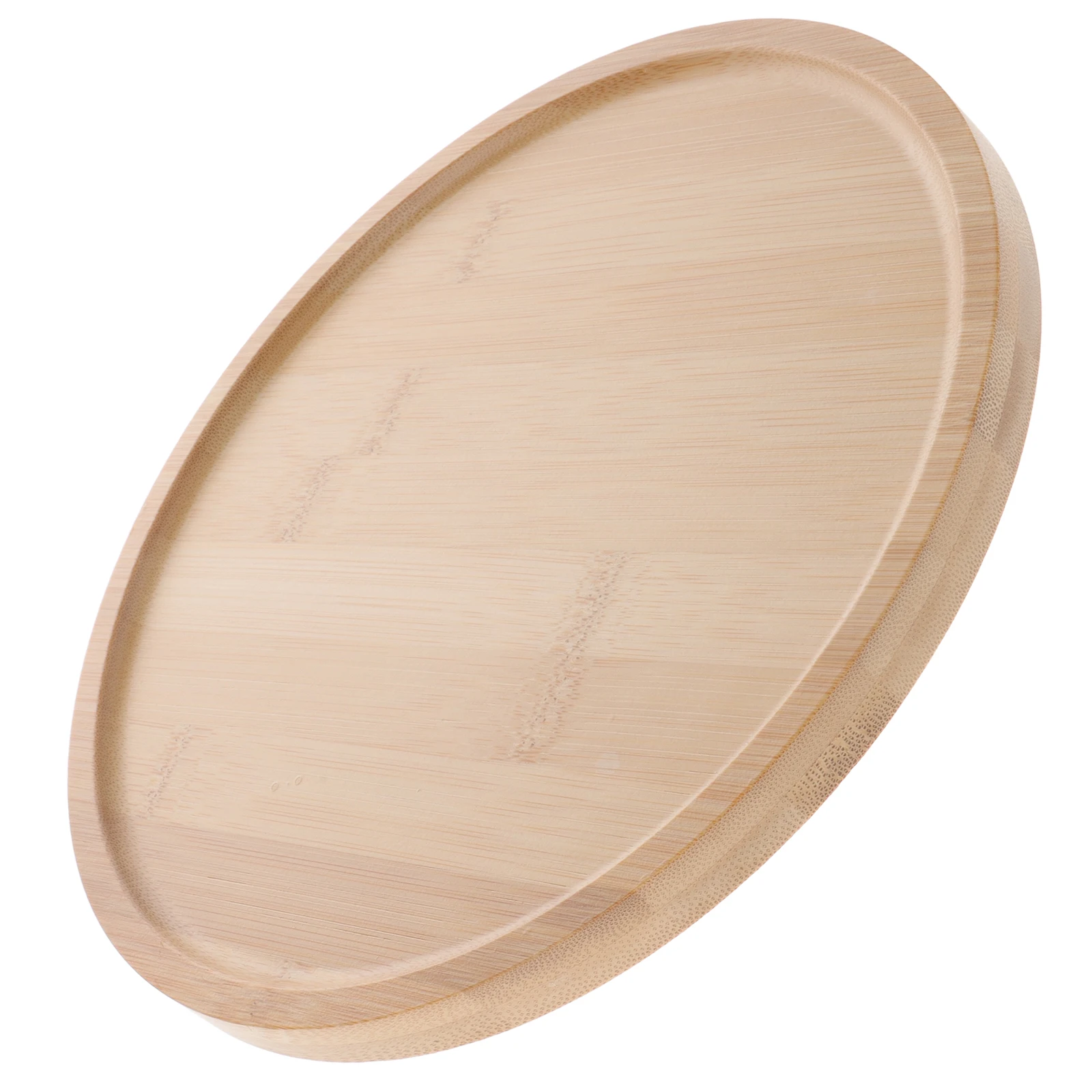 

Bamboo Tray 24.8cm Wooden Cake Display Round Dessert Holder Glass Cover Pastry Board for Parties Weddings Home Decor