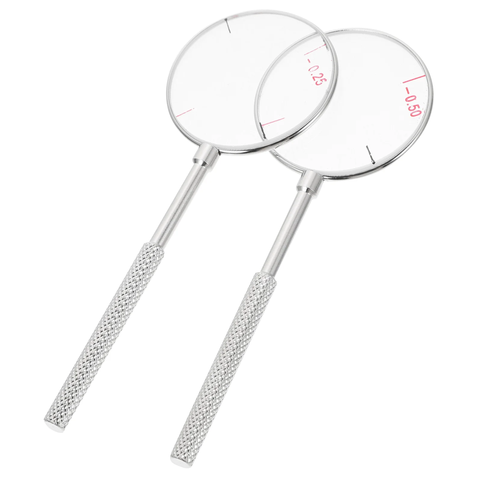 2pcs Round Optical Cross Cylinder Lens Tool Set Diopters Optical Instruments Diopters Kit (025/05)