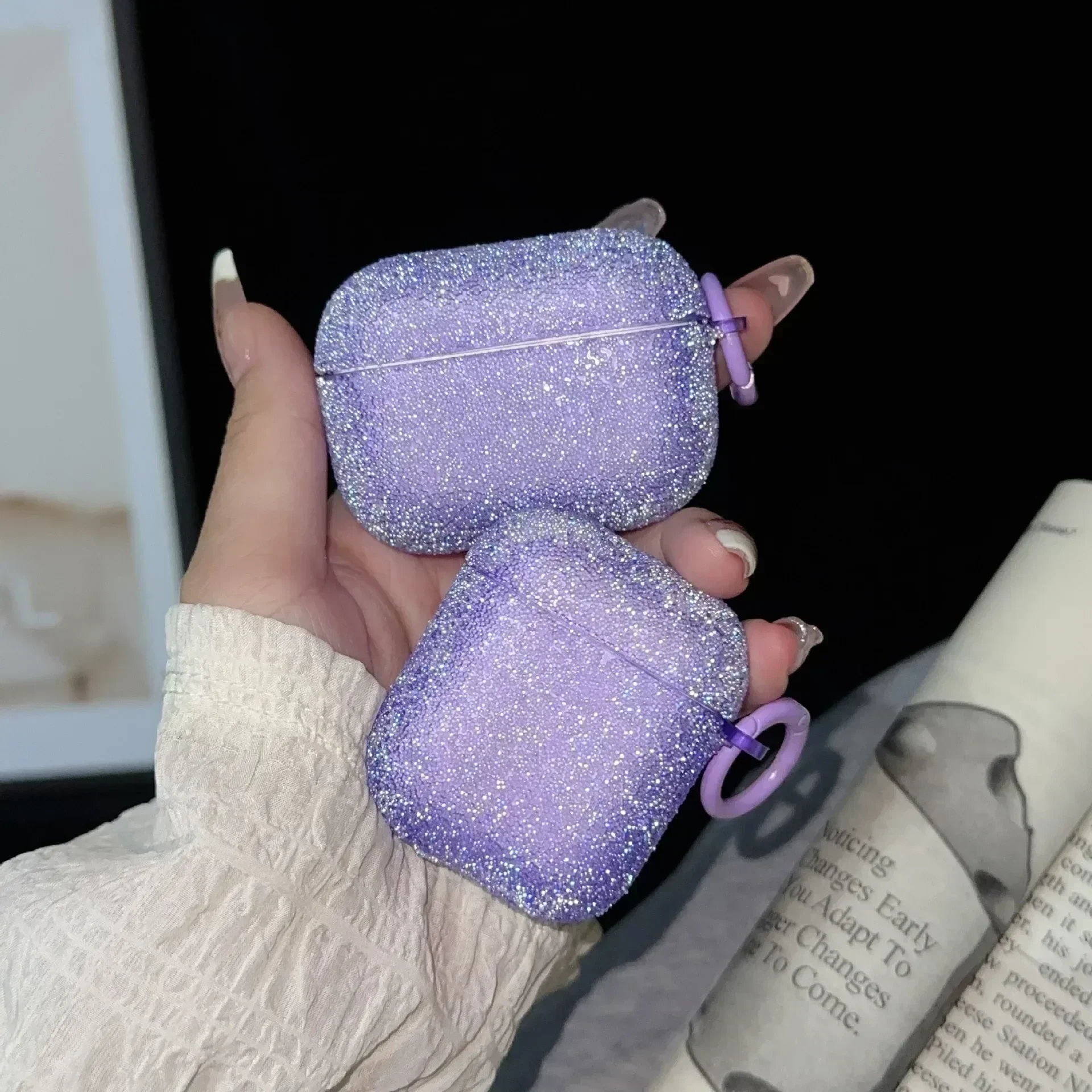 For Airpods 3 2 Pro2 Pro Glitter Rhinestone Case Bling Matte Protective Funda Airpods Bluetooth Earphone Bag