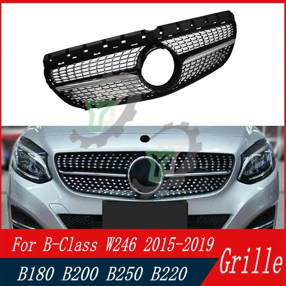 

Exterior Part Center Trim Front Inlet Grille Racing Hood Grill Mesh Refit Tuning Part For Mercedes Benz W246 B Class 2015-2019