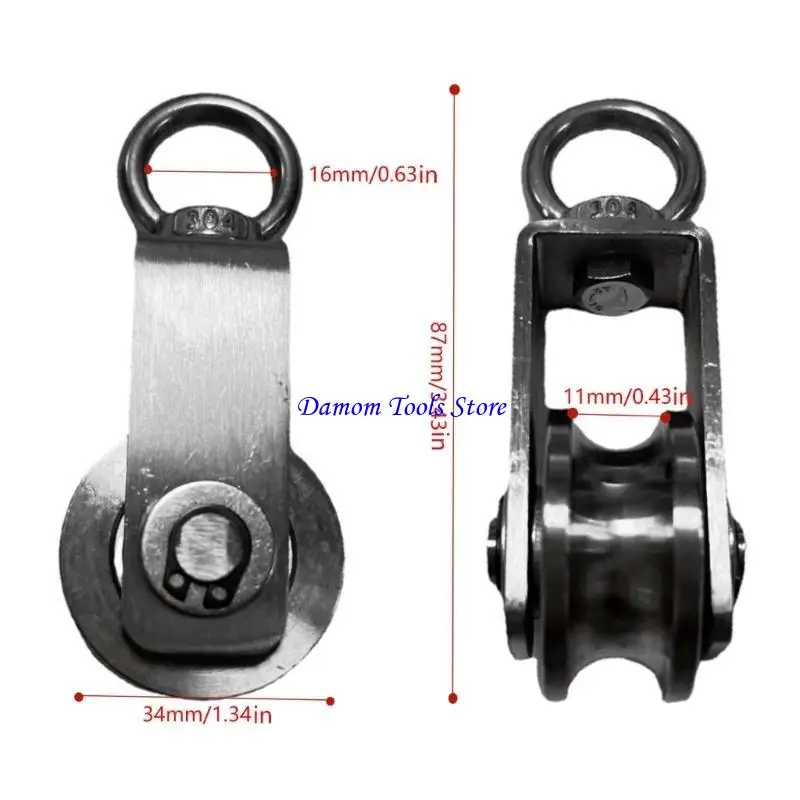 57be 2pcs ròng rọc nhỏ ròng rọc yên tĩnh có hiệu suất cao tới 250kg