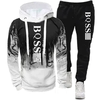 Sudaderas con capucha para hombre, ropa, sudadera Splash Ink, traje, chándal para hombre, conjuntos de pantalones, novedad en sudaderas con capucha y sudaderas, conjunto de trajes deportivos