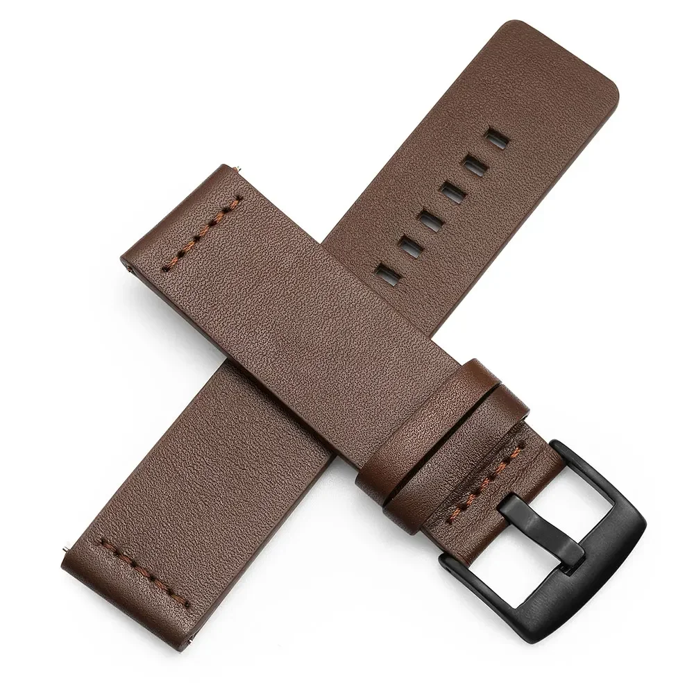 22mm 20mm High Quality Leather Watchband for Samsung Galaxy Watch 6Classic 43mm 47mm 7 6 5 4 40/44mm 5Pro 18mm Strap Quick 24mm