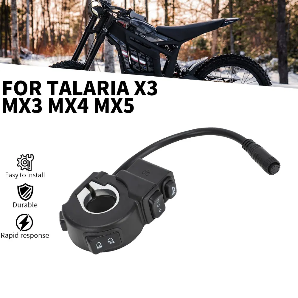 Motorräder Schalter Montage Scheinwerfer Lenker Anzeige Horn Schalter Assy Für TALARIA X3 Talaria MX3 MX4 MX5 Schwarz Dirt Bike