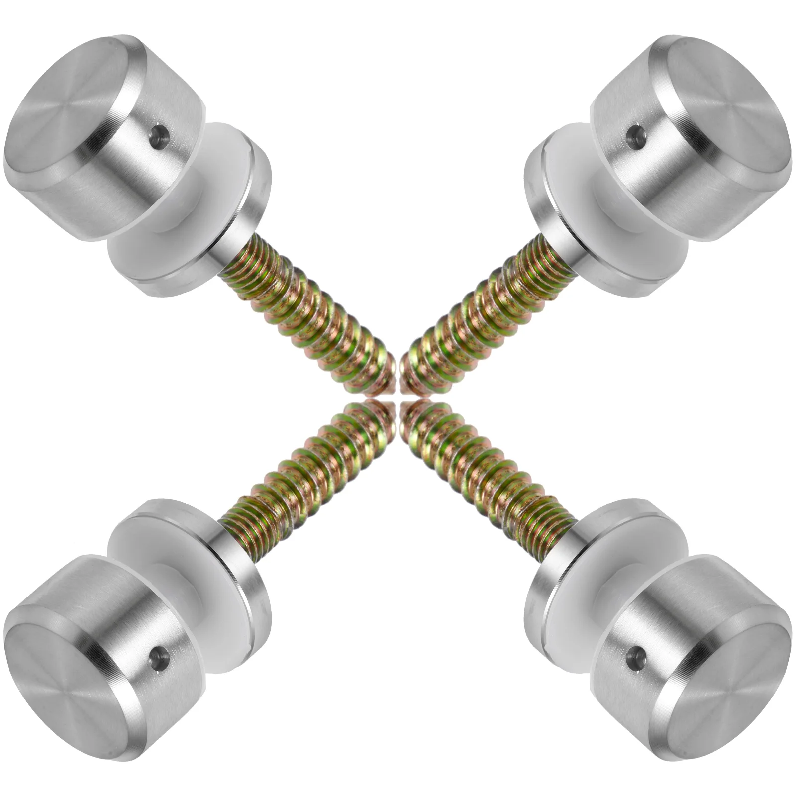 

4 Pcs Glass Railing Standoff Stainless Steel Heavy Duty Staircase Accessories Screws Retainer Clips for Balcony Stairway Deck