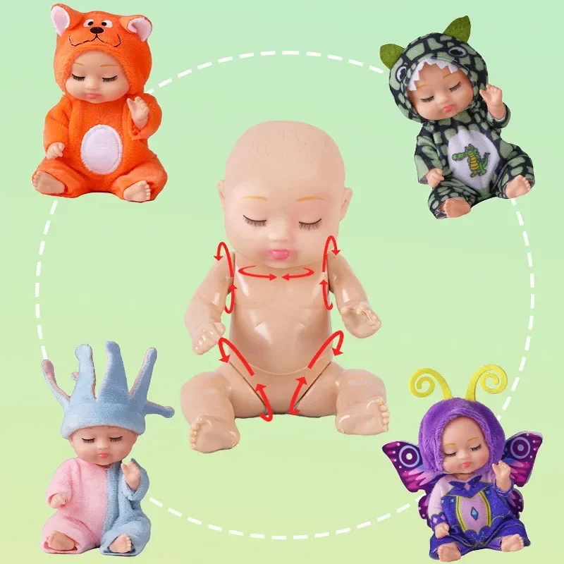 6 pz/set bambole rinate per bambini che dormono giocattolo per bambini accessori per bambole di cartone animato foresta ragazzi ragazze simulazione regolabile giocattoli bionici