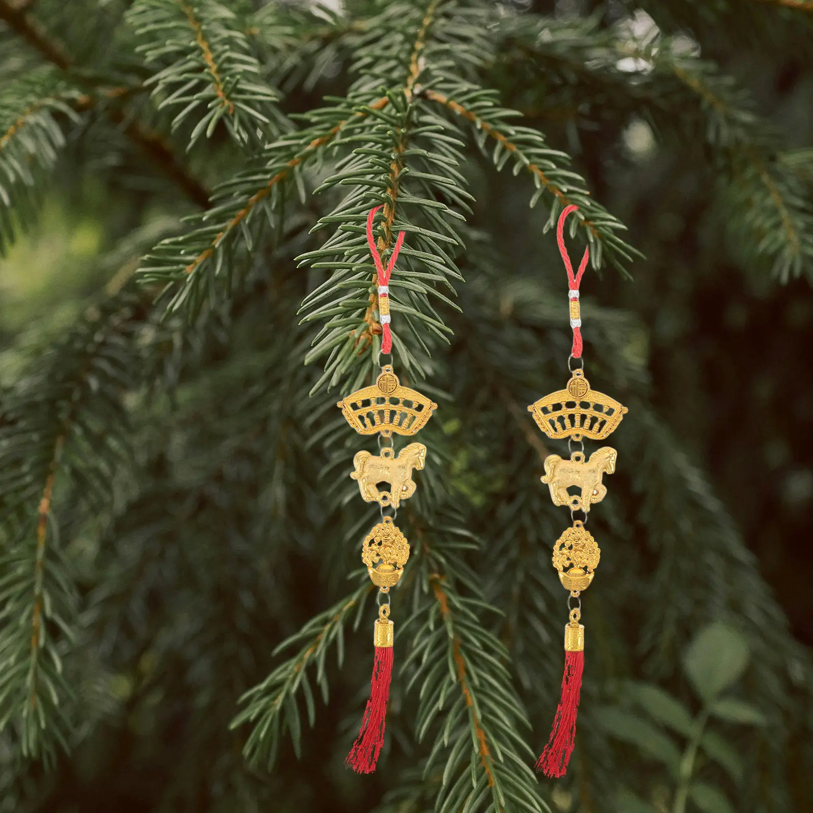 8Pcs Chinese New Year Horse Ornaments Set Spring Festival Hanging Pendant Decor for Tree Home Office Garden Wall Door Lucky view 5
