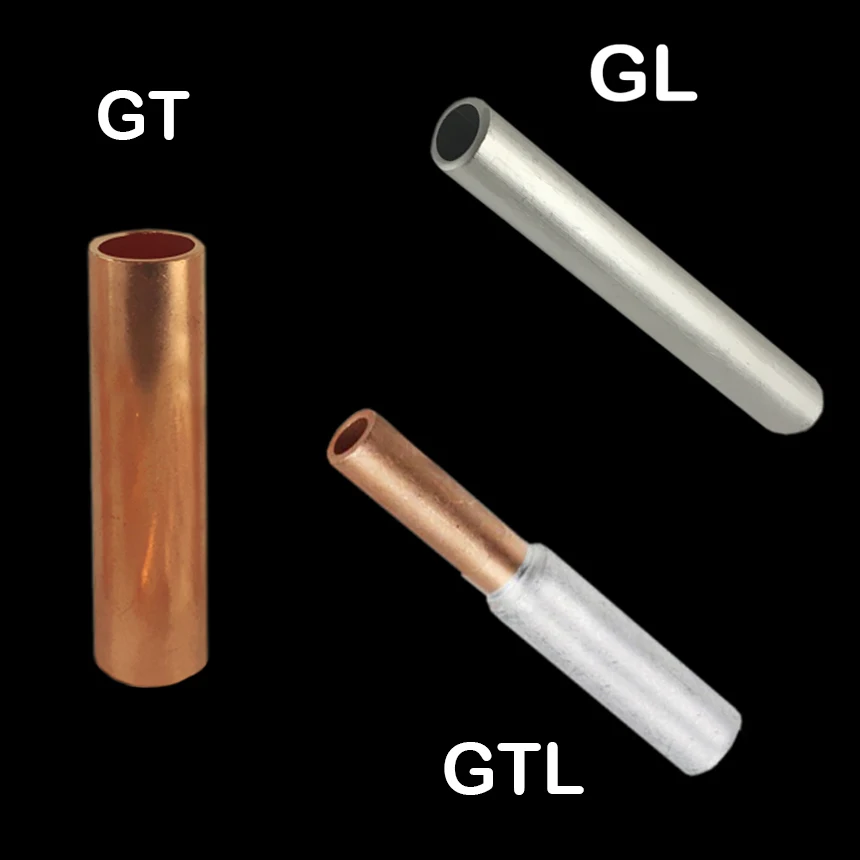 

GT/GTL/GL Copper Aluminium Electric Wire Cable Connection Hole Passing Crimp Sleeve Tubular Ferrule Lug Connector Terminal