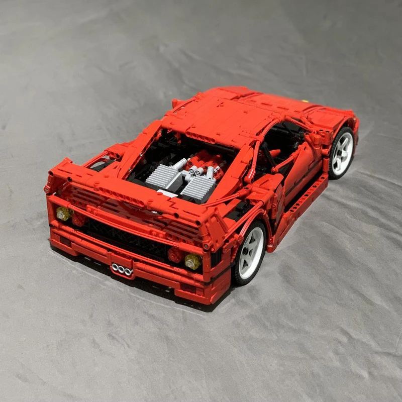 新商品 2596ピース ホットセール モック テクニカル レーシング F-40 レッド スーパーカー モデル 組み立てブロック スピードビークル ブロック おもちゃ 子供 大人向けギフト