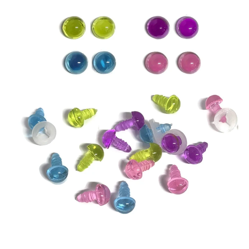 10 sztuk/partia 10mm kolorowe oczy ochronne szydełkowe oczy dla Amigurumis niedźwiedź lalki ustalenia akcesoria do robienia lalek