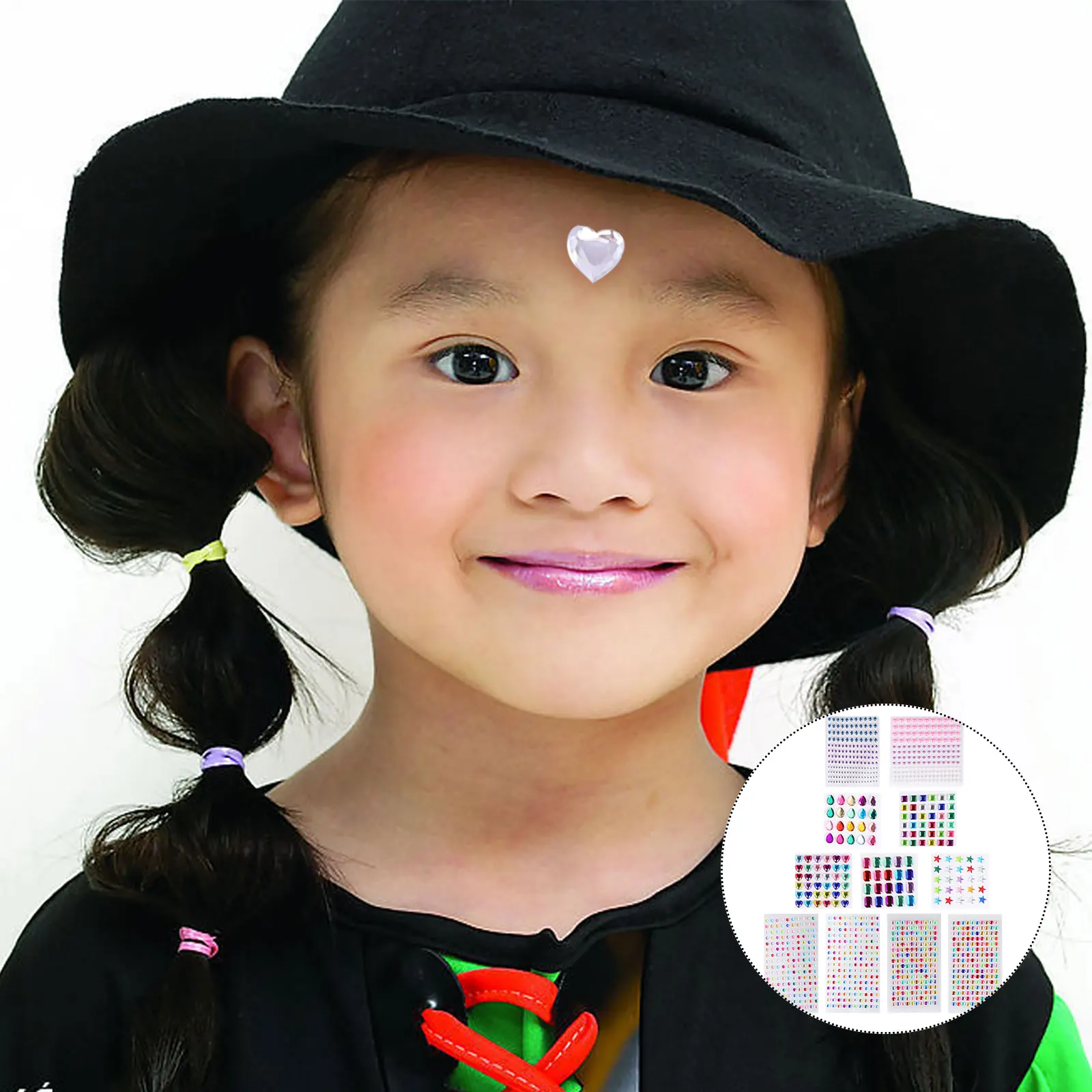 

11 Sheets Kid Stickers Crystal Diamond Bling Rhinestone Acrylic Glitter for Kids Child