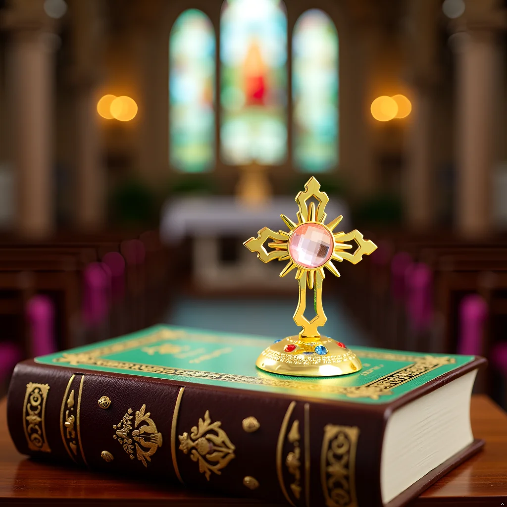 

Zinc Alloy Catholic Gold-Plated Religious Decor Cross Car Ornament Dashboard Home Chapel