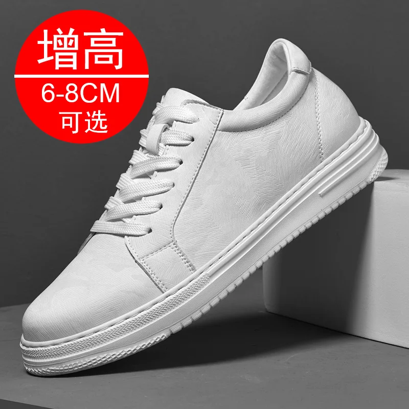 

Breathable Outdoor Elevator Sneakers Men Shoes PU Leather Height Increasing Casual Shoes Walking Footwear Men Lift Sports Shoes