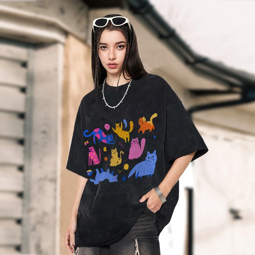 

Customized T-shirt Cat Meme T-Shirt Summer Sport Loose T Shirt Tops Shirt Is A Stylish Unisex Top Men Women Harajuku Graphic