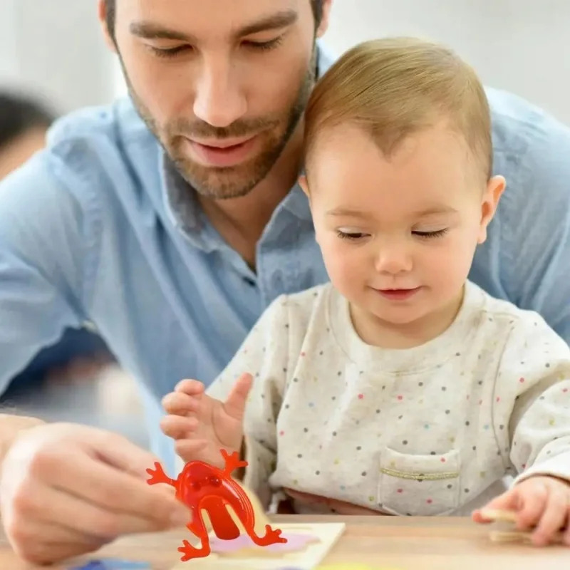 30 pièces presse et saut grenouille soulagement du Stress jouet famille interactif sport fête jeu d'échiquier enfants Parenting jouet interactif cadeau