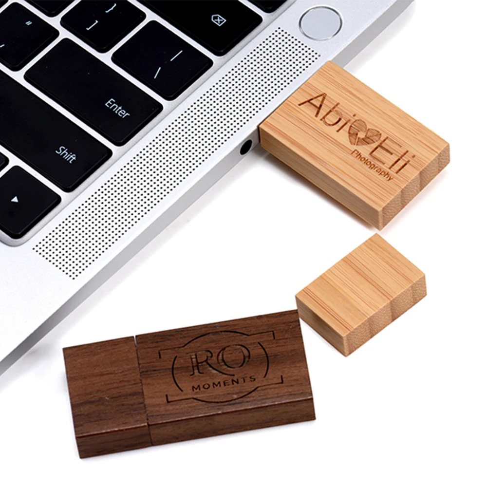 JASTER USB 3.0 Flash Drives Wooden with Wood BOX 128GB Pendrive Free Logo 64GB 32GB Memory stick Wedding Photography Gift U disk