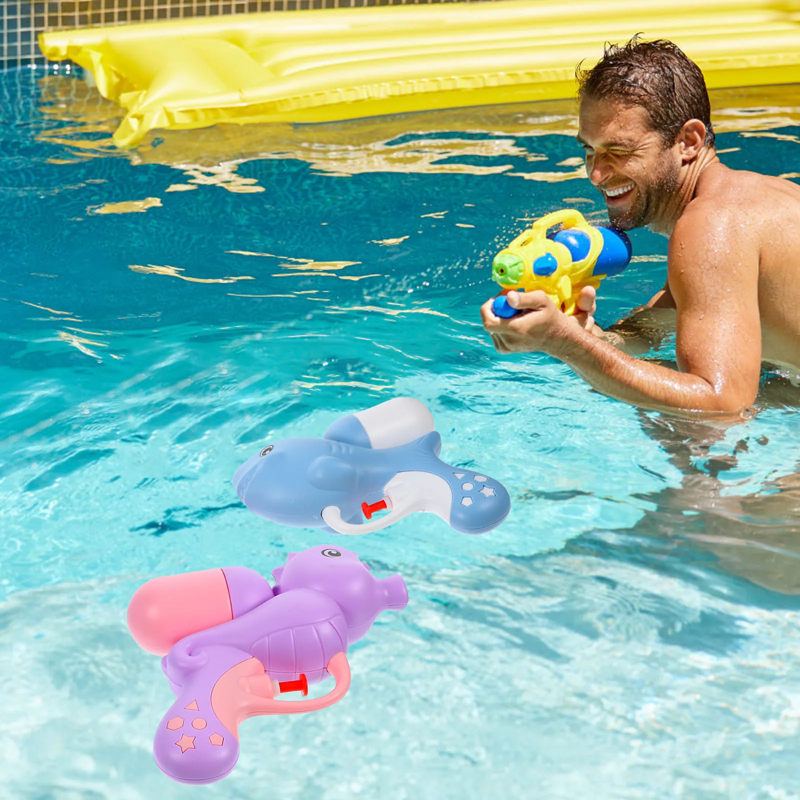 

4 Pcs Cartoon Water Gun Beach Party Favor Outdoor Activities Toys Plastic