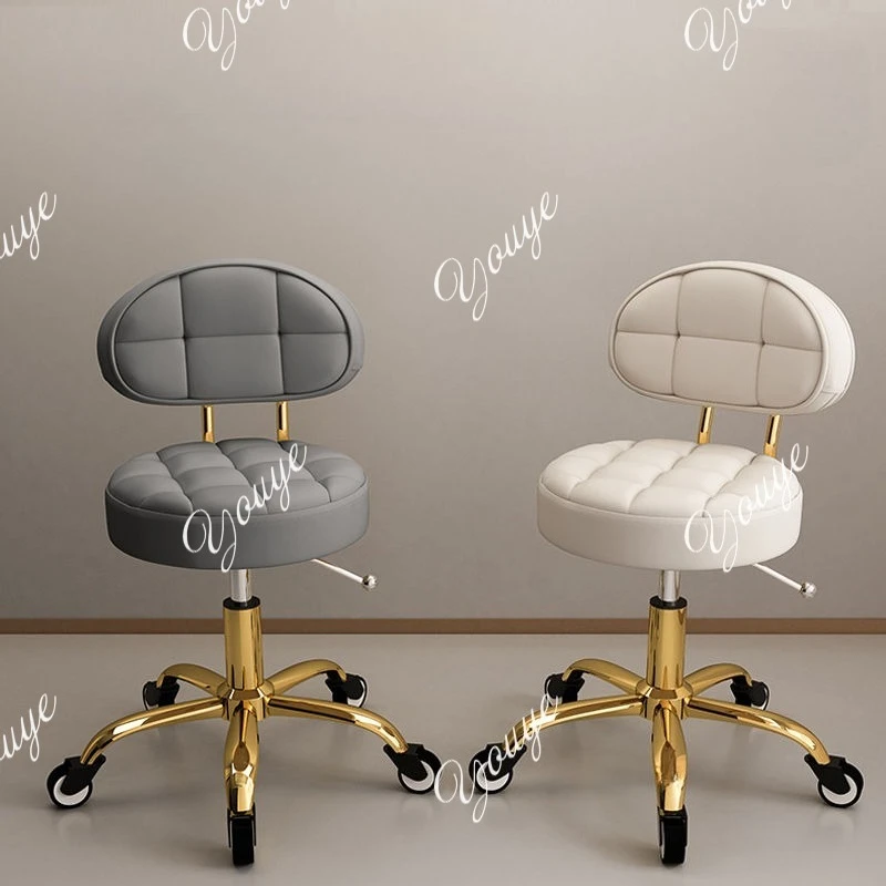 الشمال رفع قطب صالون تجميل البراز الخفيفة الفاخرة بكرة كراسي الحلاق لصالون الأثاث كراسي صالون تصفيف الشعر الإبداعية #2
