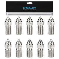 Creality Ender 3 V3 SE Copper Alloy Nozzle Kit,5PCS 0.4mm Nozzle + 5PCS 0.6mm Nozzle for Ender 5 S1,Ender7 3D Printer