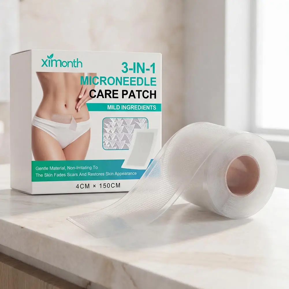 4cmX150cm 3-in-1 Microneedle Care Patch Transparent Waterproof Sticker Mild Body Care Sticker Fade Scars Restore Skin Appearance