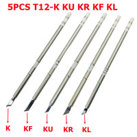 5pcs K series T12-K T12-KU T12-KF T12-KL T12-KR Solder Iron Tips for Soldering Rework Station FX-951 FX-952