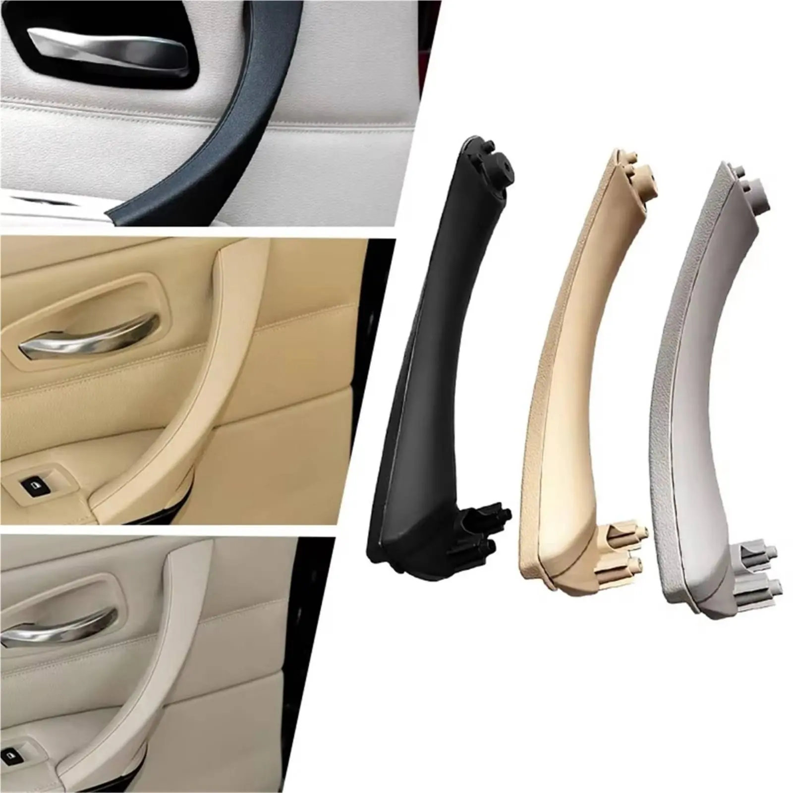 

9 Pieces Inner Door Armrest Set Replacement Part Door Pull Handle Kit Automotive Parts ABS+PC Material