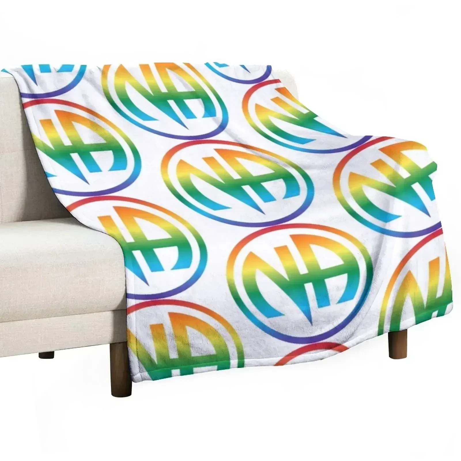 Narcotics Clean Sober NA AA Recovery Proud Sobriety LGBT Gay Throw Blanket Single Hair Picnic Summer Beach Blankets