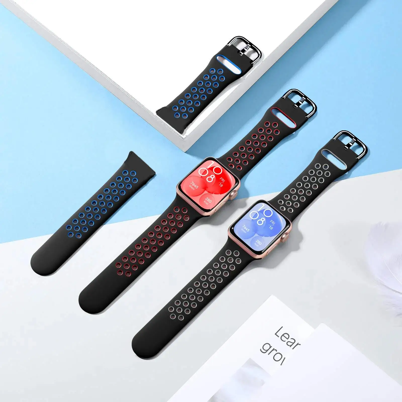 أربطة رياضية لساعة Huawei Watch Fit 4 Pro Strap fit 3 حزام بديل من السيليكون المسامي Correa سوار Huawei Watch fit 4 Band #3