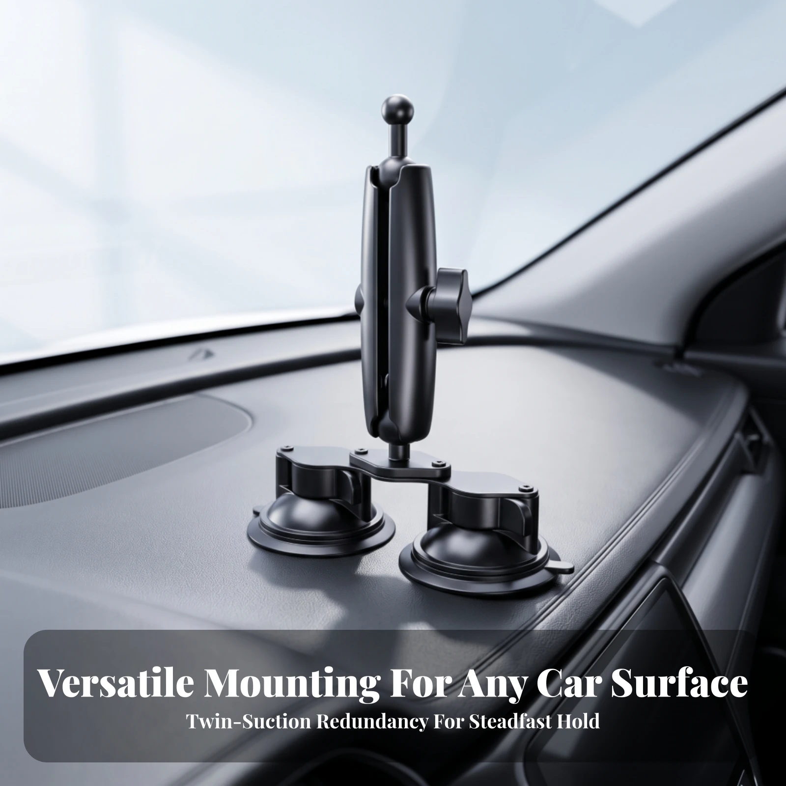 Holder Stable Car Mount with Ball Joint Clamp Phone Cradle Secure for Drivers, Handsunrestricted Navigation, Windshield