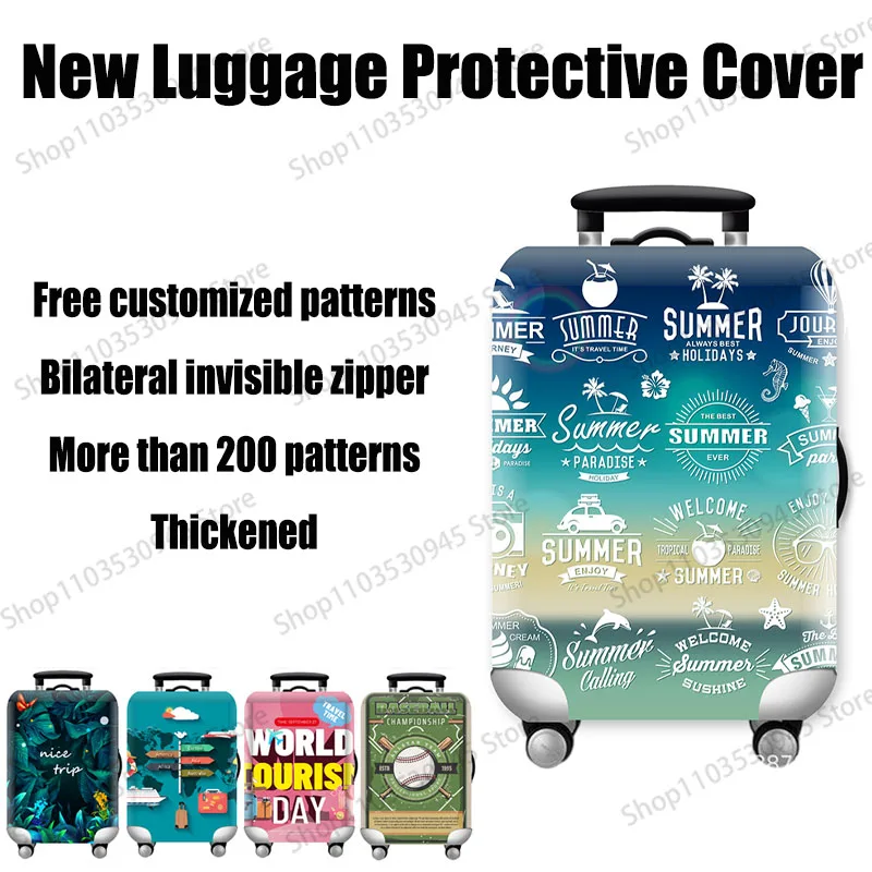 Juste de bagage For18-32Inch Juste de valise élastique, Valise d'impression complète du corps, Étui de protection, Protection de bagage, Juste anti-poussière