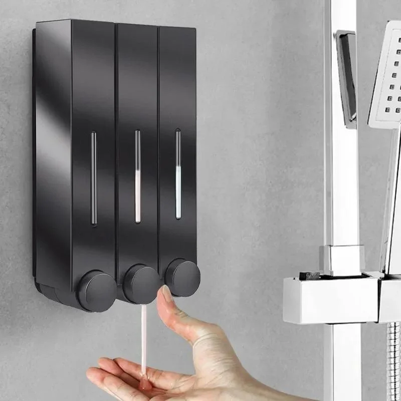 

Wall Mounted Soap Dispenser Manual Press Soap Box Hand Sanitizer Bottle Large Capacity Shampoo Shower Gel Bottles Container