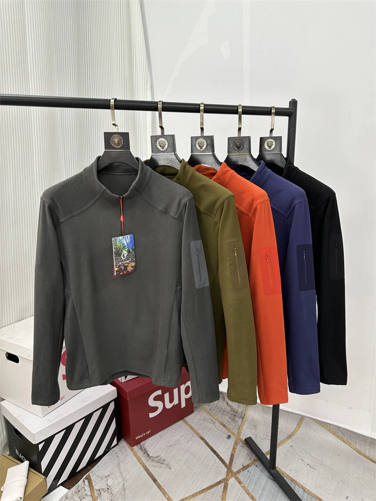 

Lightweight Functional Spor Fce Thermal Warm Skin-friendly Breathable Outdoor f Zip Men's Long Sve Sweatirt