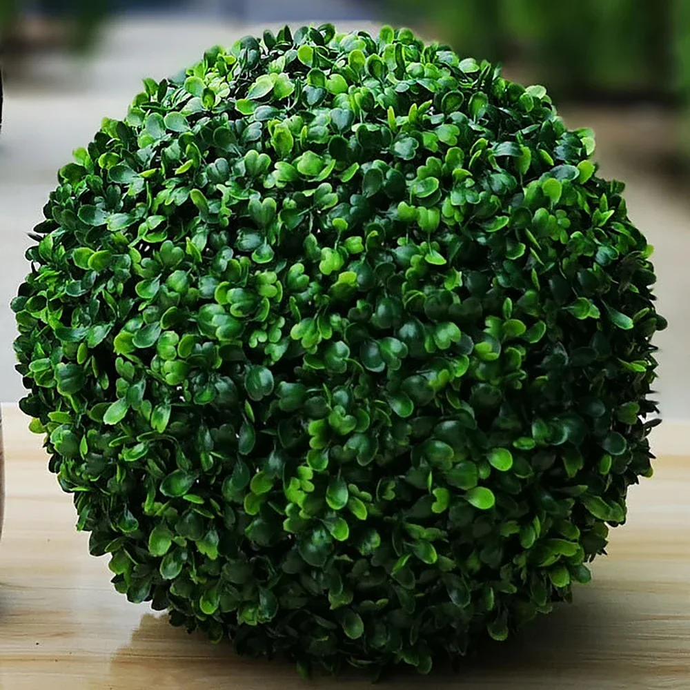 Green Grass Ball Artificial Plant Milan Grass Ball 5/7/9/11in Plastic Indoor Outdoor Home Party Front Porch Potted Plant Decors