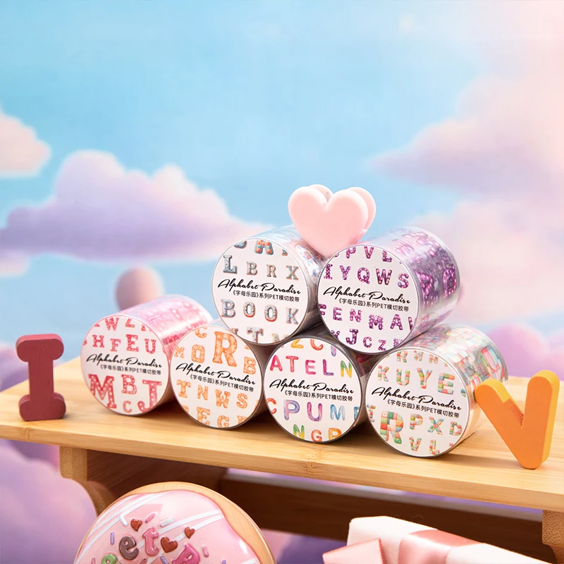 

12packs/LOT Alphabet Paradise series cute lovely retro decorative PET tape