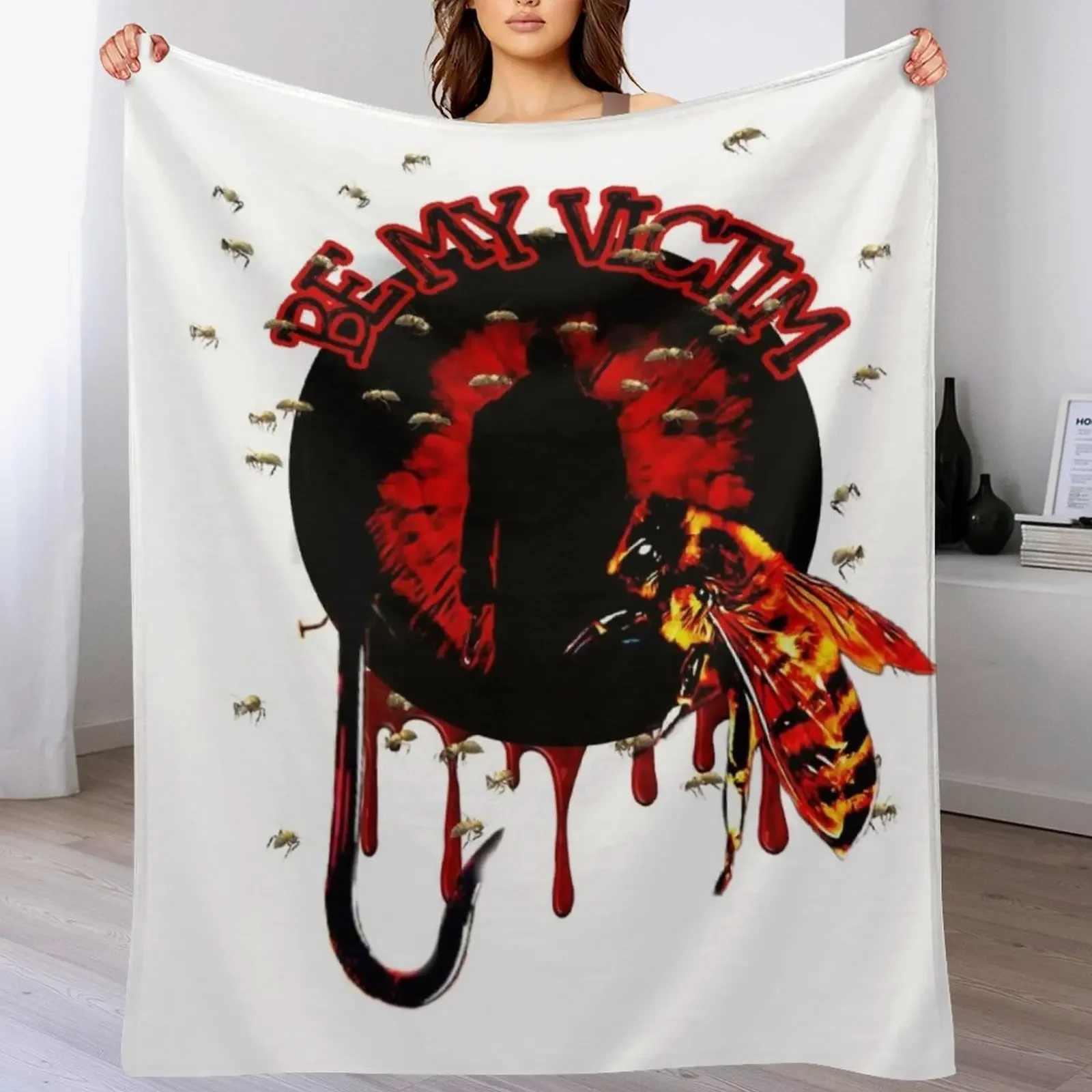 Be My Victim Candyman Throw Blanket Anti Shedding Soft Fuzzy Blanket for Home
