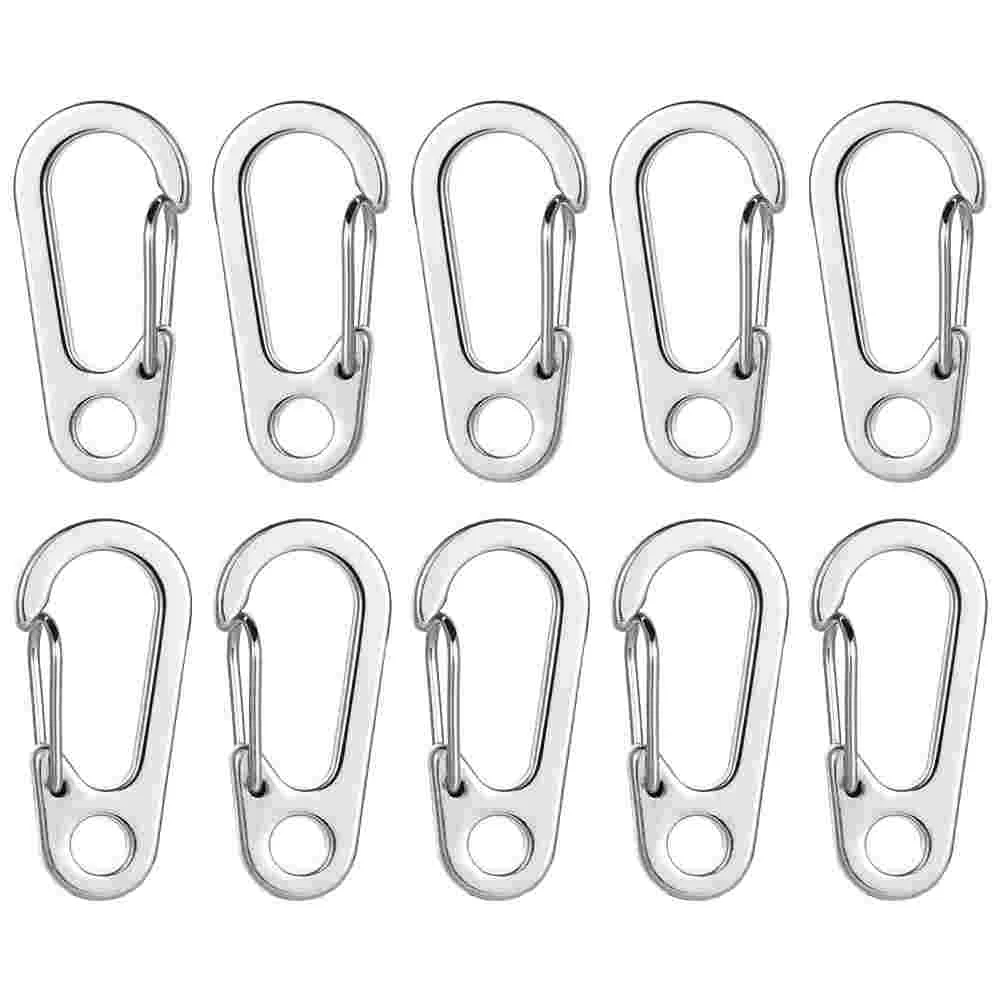 10 Pcs Carabiner Hook U Shape Carabiners Carry Hanging Buckles Climbing Zinc Alloy Portable Heavy Duty Safety Chain Connector