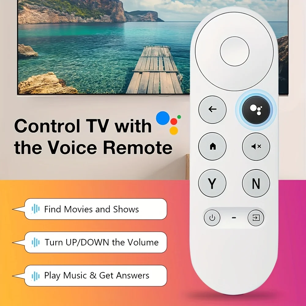 Voice Remote for Google Chromecast 4k Snow TV, Replacement Remote Control for G9N9N, GA01920-US, GA01409-US