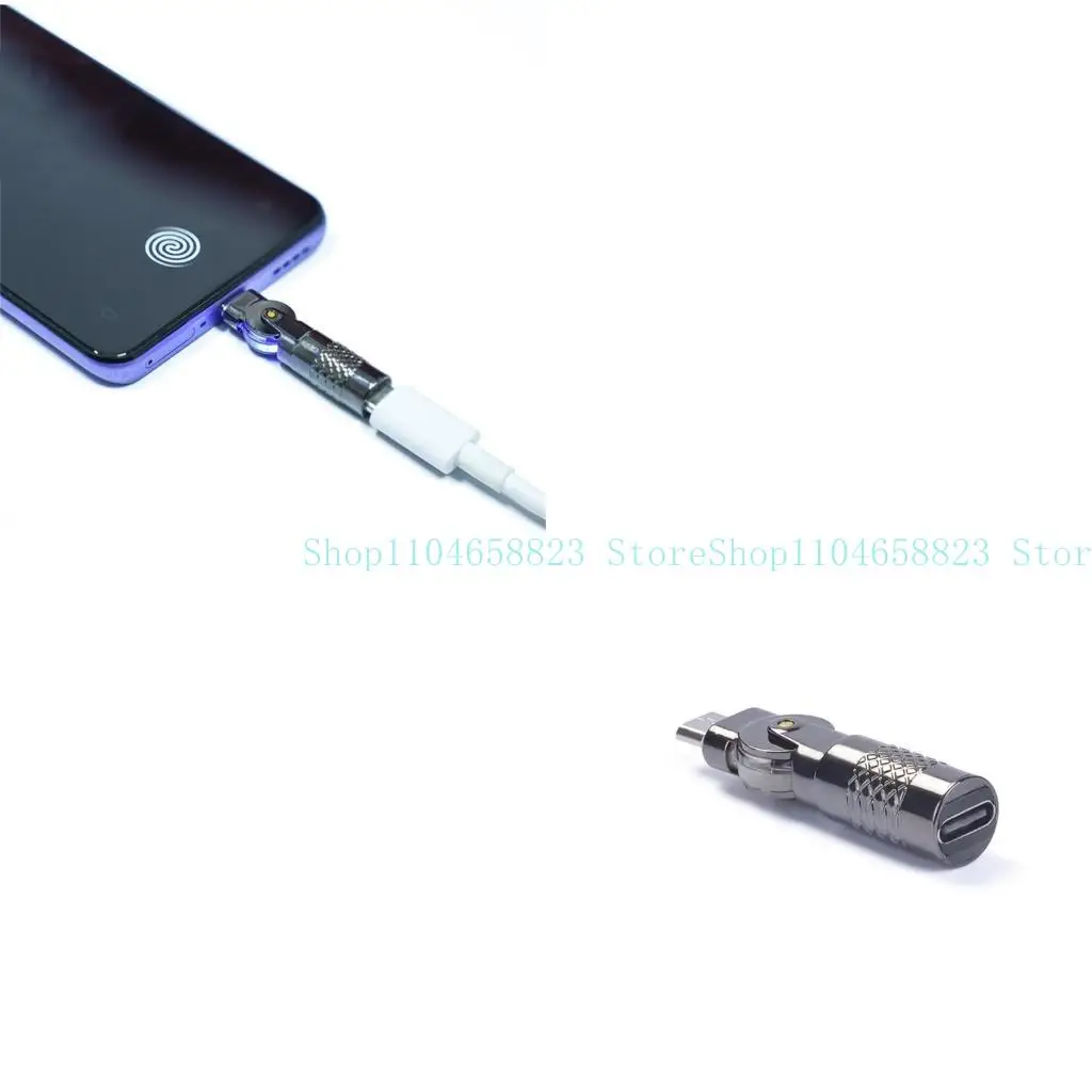 652F Type C To USB Adapter Aluminum 90 Degree for Cameras Headphones 3A Fast Charging Data Transfer 480Mbps