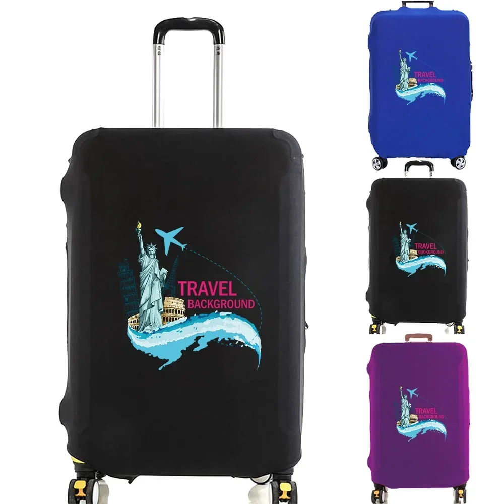 Luggage Cover Suitcase Protector Statue of Liberty Printed Thicker Elastic Dust Cover 18-32 Inch Trolley Case Travel Accessories