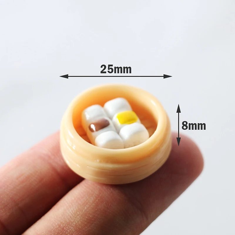 5pcs 1:12 Scale Miniature Dollhouse Chinese Dim Sum Food for Decor Toys[S15][S15]