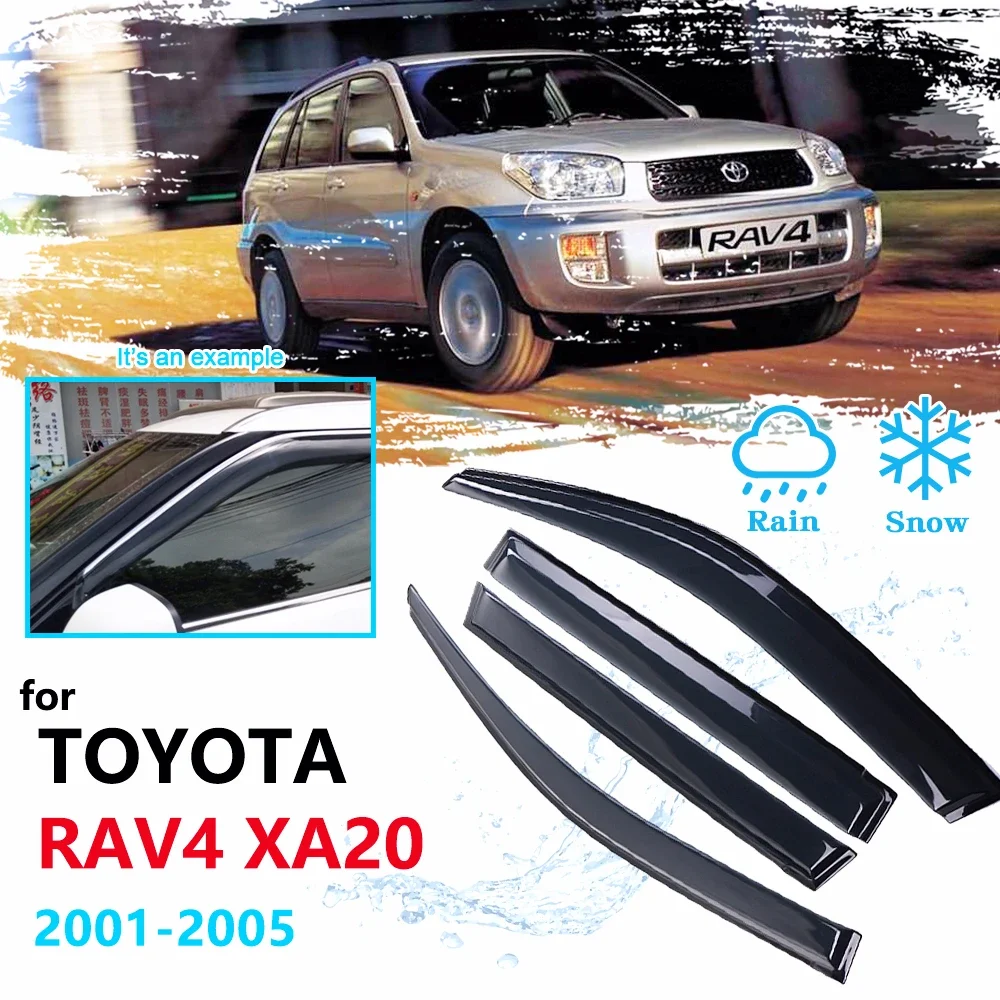 

Car Window Visor Sun Rain For Toyota RAV4 RAV 4 XA20 XA 20 2001 2002 2003 2004 2005 Guard Deflector SHADE Shed Windbreaker Tent