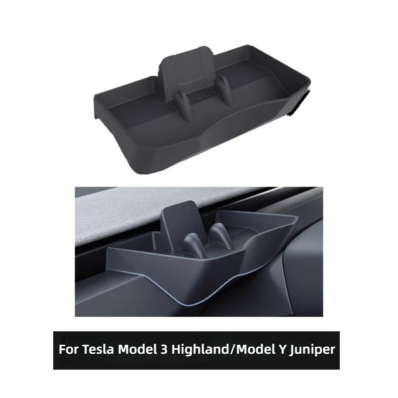 

Mobile Phone Holder for Tesla Model 3 Y Highland Juniper Central Control Storage Box Instrument Panel Eyeglass Case Accessories